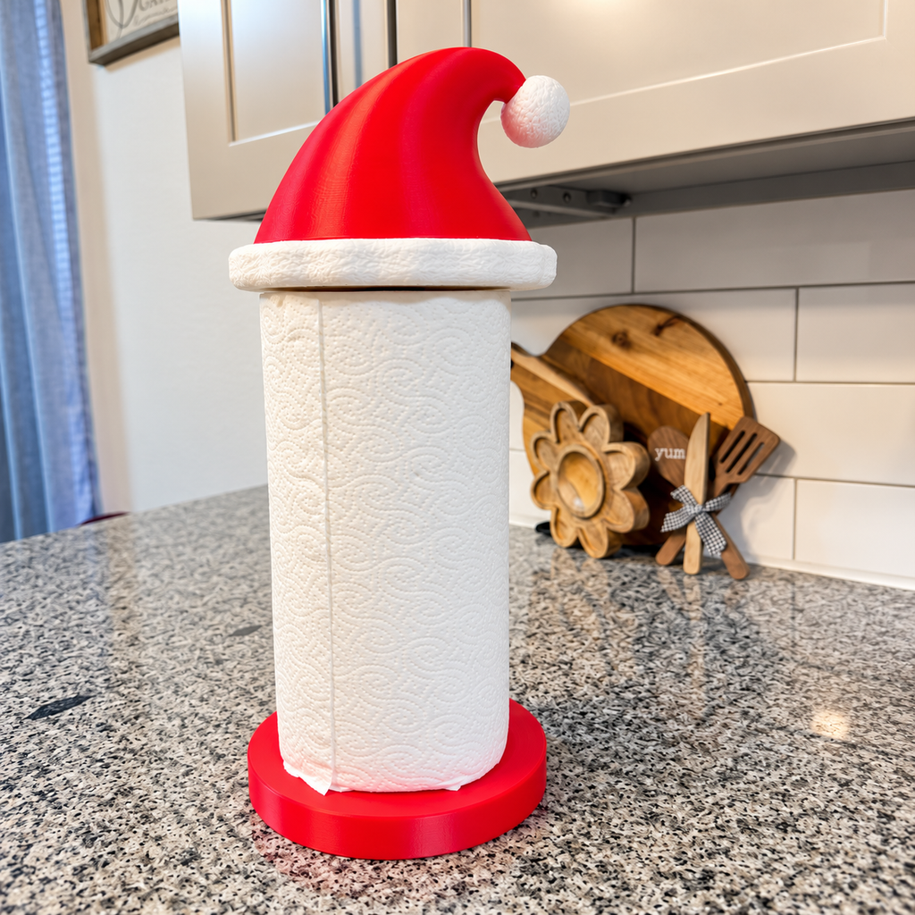 Santa Hat Paper Towel Holder | Christmas Kitchen Decor – IDALIZ DESIGNS